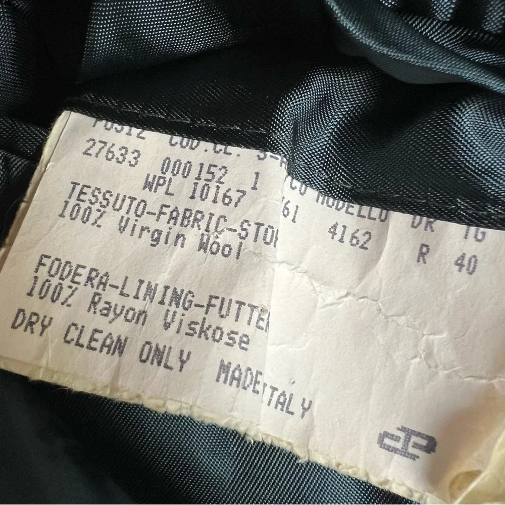 Vintage Metropolitan 100% Wool Double-Breasted Overcoat Made in Italy Size 40R
